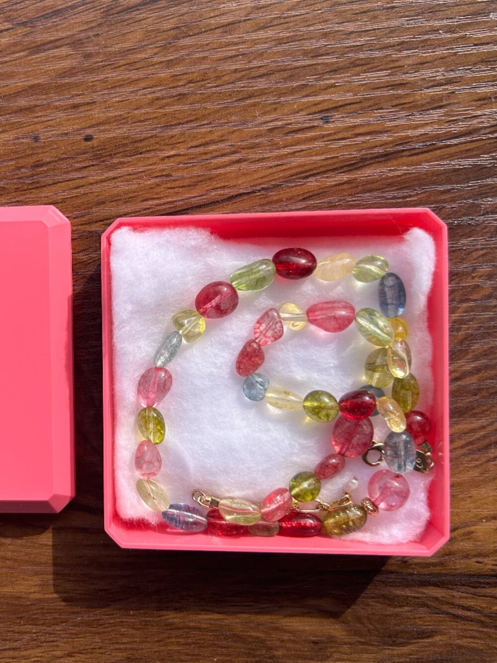 Tropicana quartz & 18kt gold-plated necklace